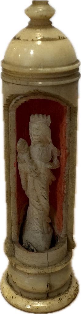 Klein ivoren altaar uit Dieppe — Eind 19e eeuw, Verzamelen, Religie, Gebruikt, Christendom | Katholiek, Sieraad, Ophalen of Verzenden