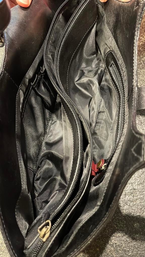 Lederen handtas, Enlèvement, Noir, Sac à main