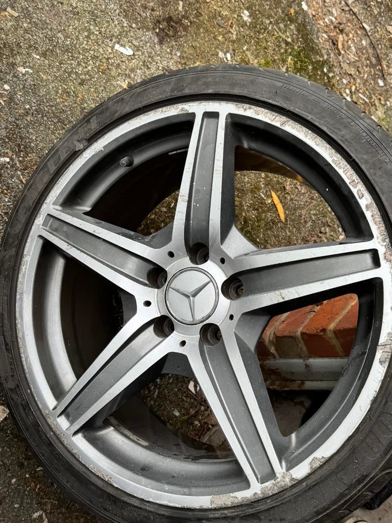 Mercedes sport velgen 5 spaaks 18 inch 5x112, Auto-onderdelen, Banden en Velgen, Ophalen, Gebruikt, 18 inch, Banden en Velgen