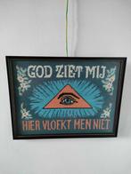 Schilderij - kruisjessteek - God ziet mij..., Enlèvement