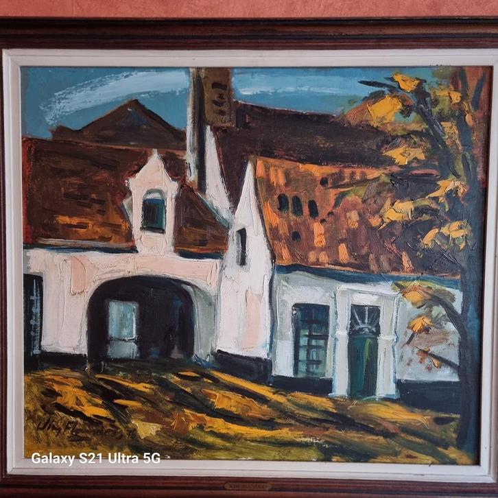 peintre paysagiste de grand style continental, ferme, Antiquités & Art, Art | Peinture | Classique, Enlèvement