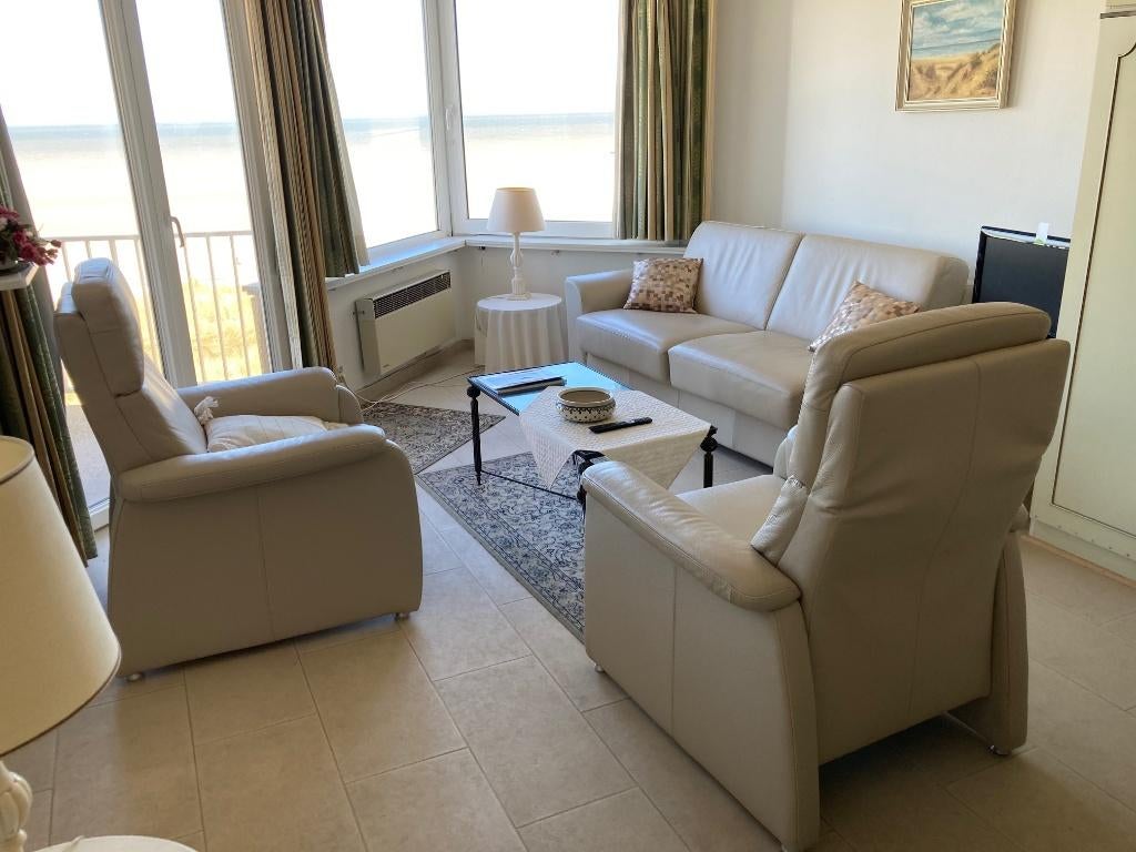 Lederen salon, Ophalen, Zo goed als nieuw, Leer, Eigentijds klassiek