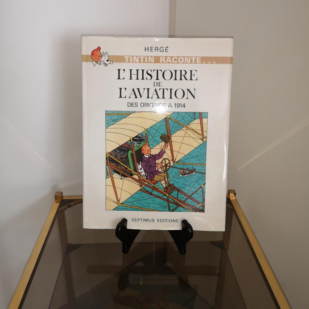 Rare Tintin l'Aviation 1980 • Septimus • Hergé • État Propre, Collections, Personnages de BD, Enlèvement, Tintin, Comme neuf, Livre ou Jeu