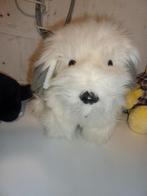 Peluche chien blanc & gris - Hauteur 31cm, Enlèvement, Neuf, Chien