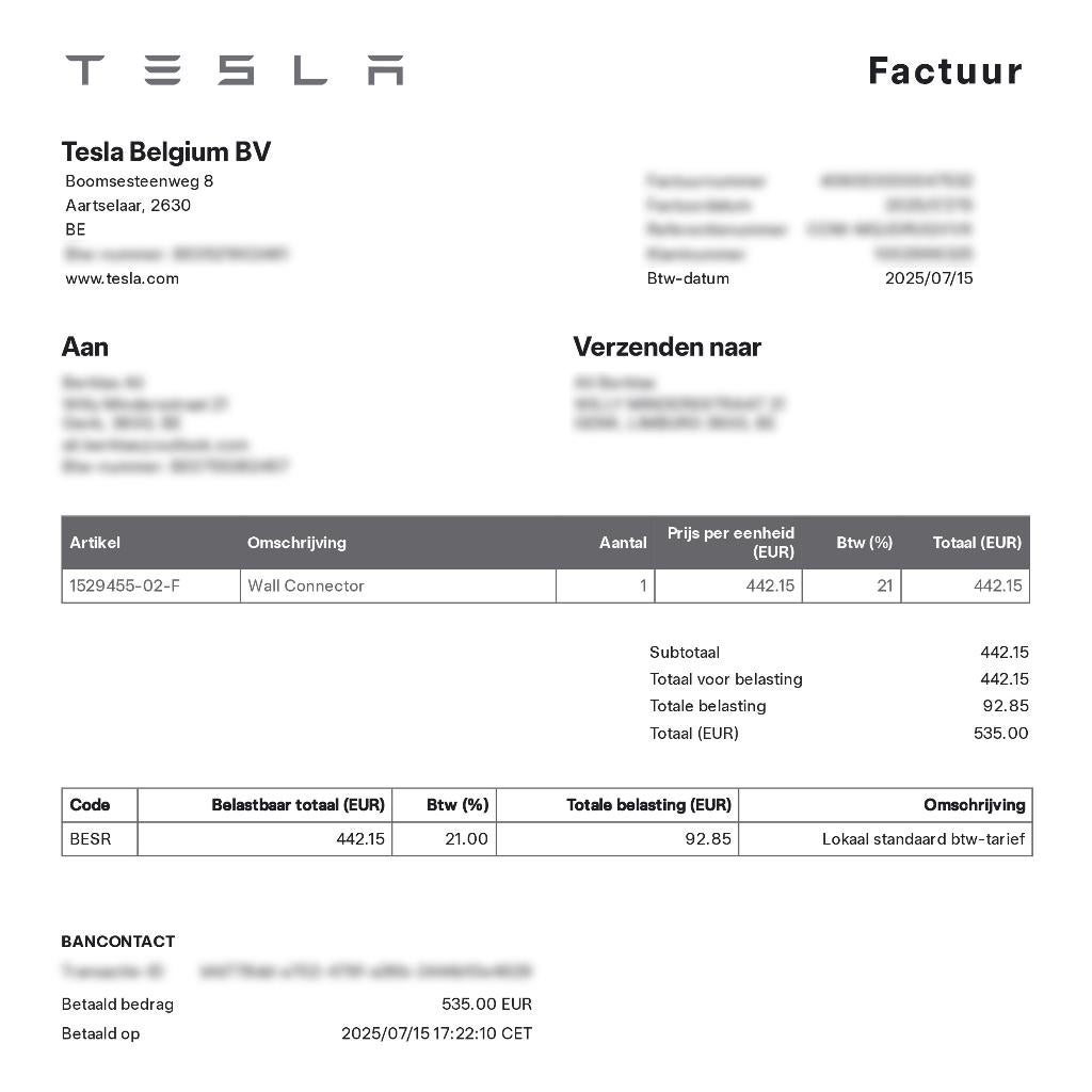 Ongebruikte Tesla Wall Connector - Gen 3, Autos : Divers, Bornes de recharge, Neuf, Borne de recharge et Câble de charge, Enlèvement