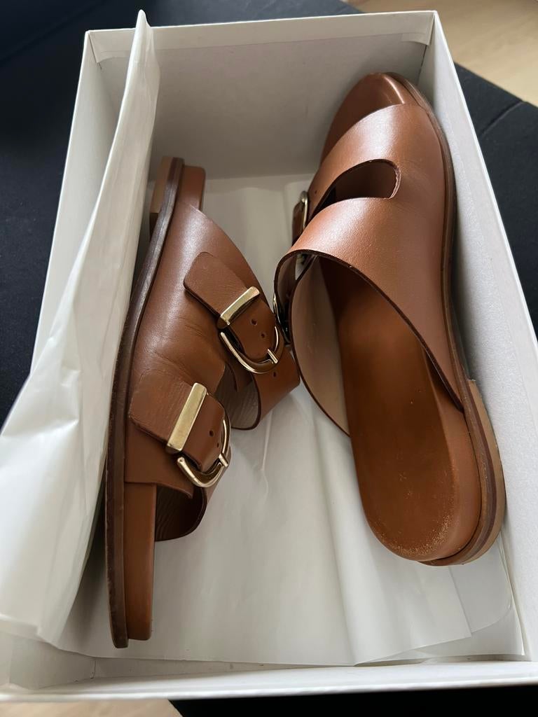 Sandaaltjes volledig in  leder m 37 Xandres ! Nieuw, Vêtements | Femmes, Chaussures, Comme neuf, Enlèvement ou Envoi