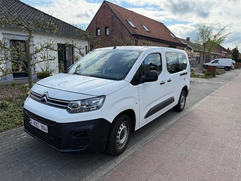 Citroën Berlingo 1.5 Blue HDI Lang chassis, Auto's, Bestelwagens en Lichte vracht, Voorwielaandrijving, Stof, Citroën, Wit