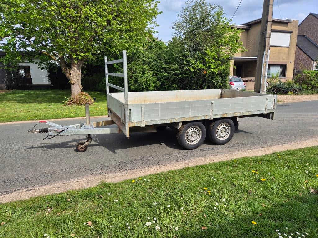 Anssems plateau aanhangwagen 3m30 op 1m85, Auto diversen, Aanhangers en Bagagewagens, Ophalen