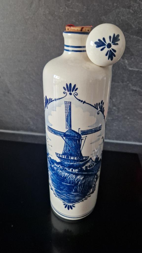 Cruche bleue Delft Antique Bols, Collections, Vins, Neuf, Autres types, Autres régions, Pleine, Enlèvement ou Envoi