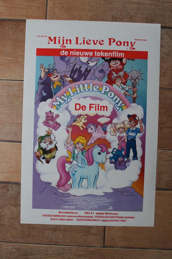 filmaffiche My Little Pony 1986 filmposter, Collections, Posters & Affiches, Comme neuf, Cinéma et TV, A1 jusqu'à A3, Rectangulaire vertical
