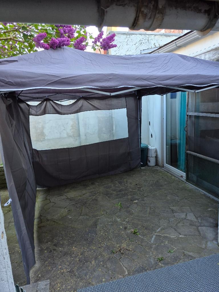 Tonnelle de jardin pliable 3mx3m + pieds et parois latérales, Jardin & Terrasse, Enlèvement ou Envoi, Comme neuf