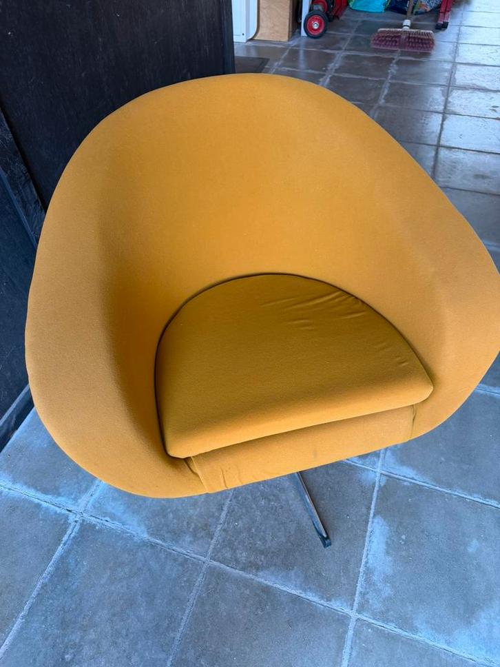 Fauteuil 60s orange, Huis en Inrichting, Fauteuils, Zo goed als nieuw, Metaal, Ophalen