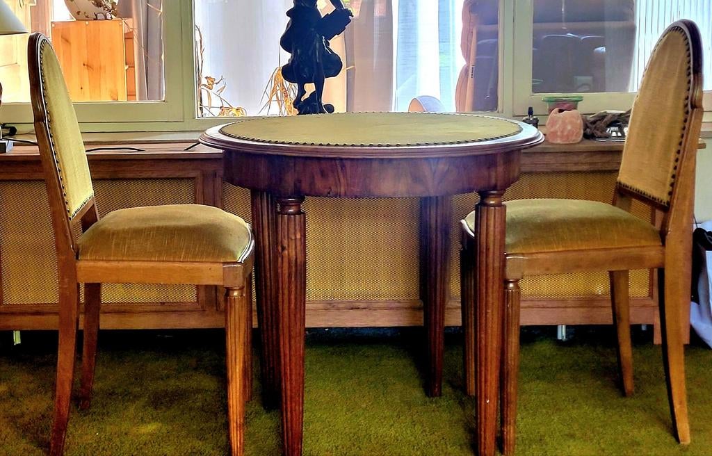 Table de jeu Louis VI avec chaises, Antiquités & Art, Enlèvement