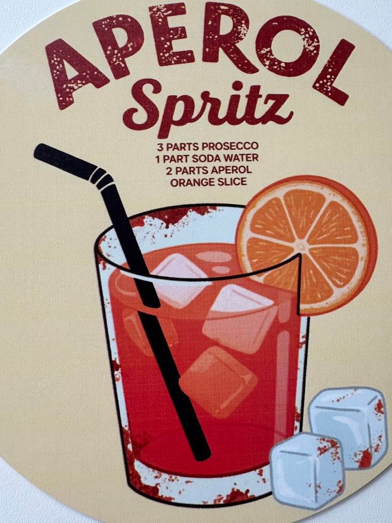 Metalen reclamebord Aperol, Ophalen of Verzenden, Nieuw, Reclamebord