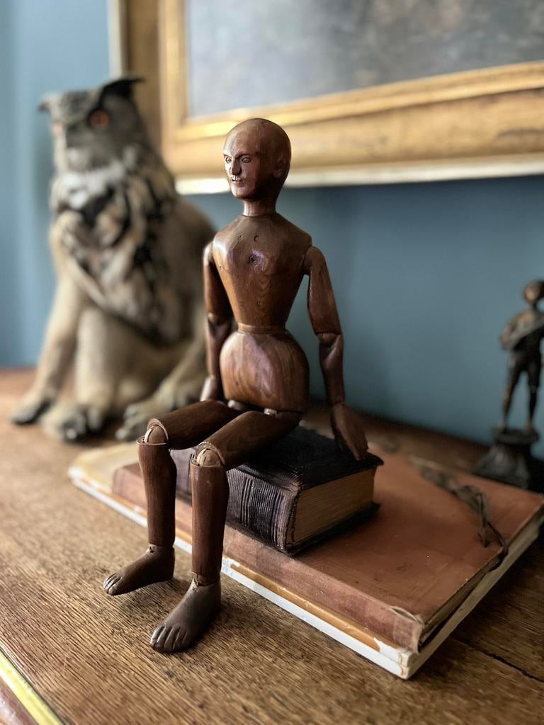 Antieke tekenpop, Antiek en Kunst, Ophalen of Verzenden