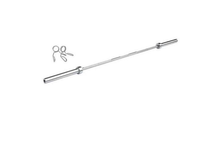 Nieuwe Olympische halterstang 220 cm 50 mm + Sluitingen, Sport en Fitness, Fitnessmaterialen, Gebruikt, Overige typen, Armen, Benen