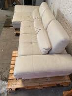Canape blanc en cuir, Ophalen, Gebruikt, Leer