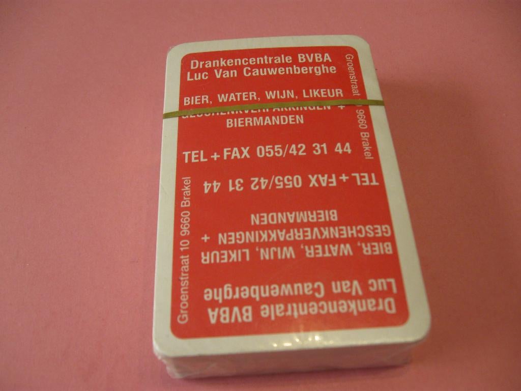 Kaartspel - speelkaarten Dranken Van Cauwenberghe , Brakel, Ophalen of Verzenden, Zo goed als nieuw, Speelkaart(en)