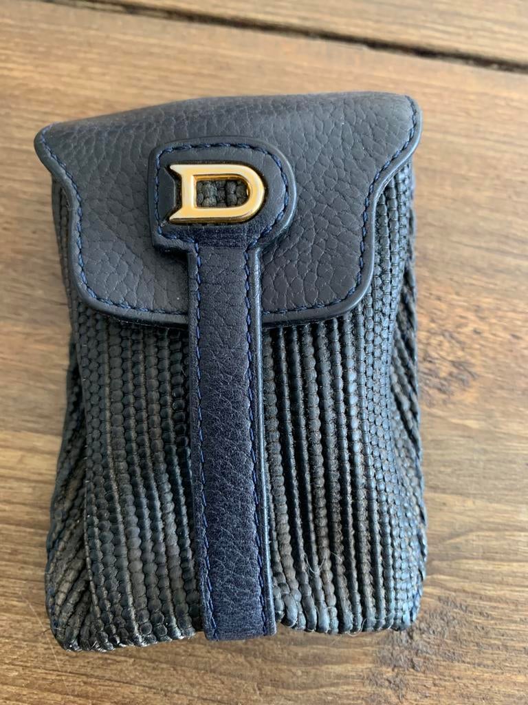 Delvaux sleutel etui , kan nog gerust rondjes mee ,, Enlèvement ou Envoi, Utilisé, Bleu