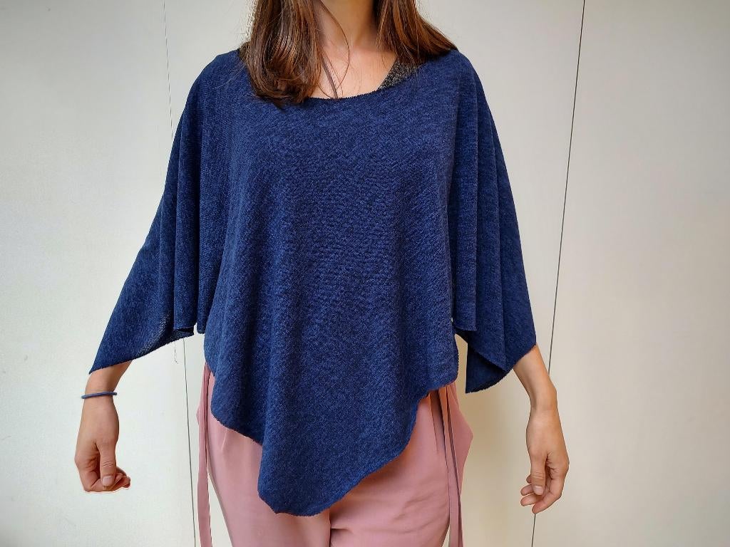 korte poncho, Kleding | Dames, Jassen | Zomer, Nieuw, Blauw, Ophalen of Verzenden
