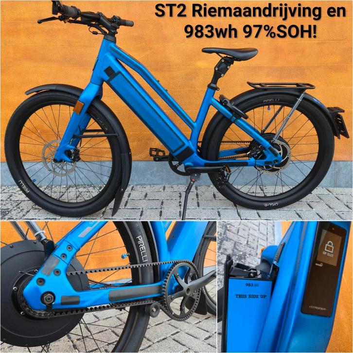 Stromer ST2 Mixte Beltdrive Blue M  2022 speedpedelec, Vélos & Vélomoteurs, Vélos électriques, Comme neuf, Stromer, 47 à 51 cm