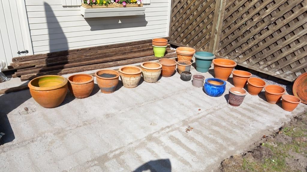 Diverse bloempotten, Tuin en Terras, Ophalen, Terracotta