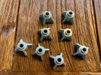 Lego Brick, Round 1 x 1 with Fins light gray 8 st / 615-31, Ophalen of Verzenden, Gebruikt, Losse stenen, Lego