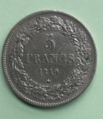 1849 - 5 francs - België, Postzegels en Munten, Munten | België, Ophalen of Verzenden, Zilver