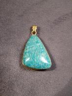 Pendentif en or 18 carats avec turquoise, Enlèvement ou Envoi, Or