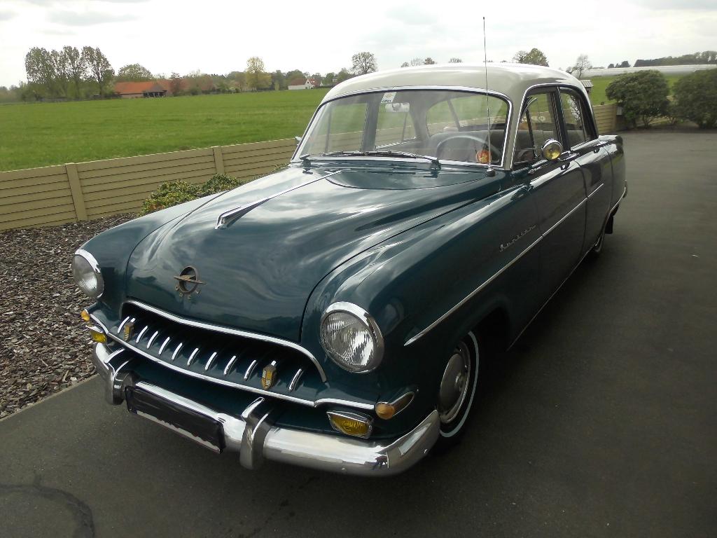 Oldtimer Opel Kapitän 1955, Auto's, 2500 cc, 4 deurs, Stof, Grijs