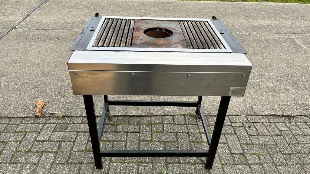 Professionele gas grillplaat horeca op onderstel, Jardin & Terrasse, Barbecues à gaz, Enlèvement, Utilisé