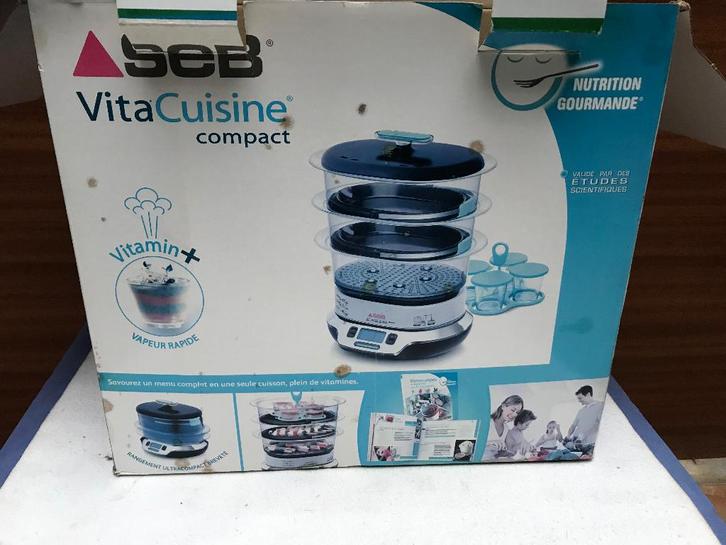 Cuiseur vapeur SEB Vita cuisine complet 4 étages, Electroménager, Mijoteuses, Comme neuf, Minuteur, Enlèvement