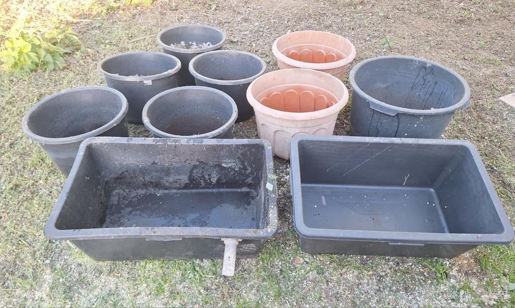10 grands pots de fleurs, bacs à fleurs, bacs, bacs Mason, Jardin & Terrasse, Bacs à fleurs & Jardinières, Enlèvement
