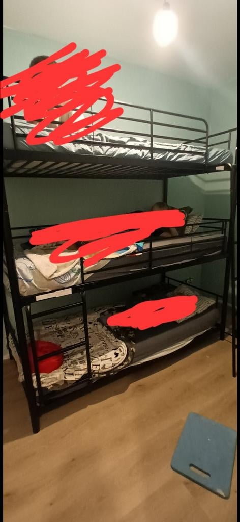 Stapebed voor 3 pers, Huis en Inrichting, Slaapkamer | Stapelbedden en Hoogslapers, Ophalen