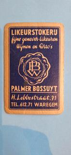 Carte à jouer Waregem_Palmer Bossuyt Distillerie_bleu_181, Enlèvement ou Envoi, Utilisé, Carte(s) à jouer