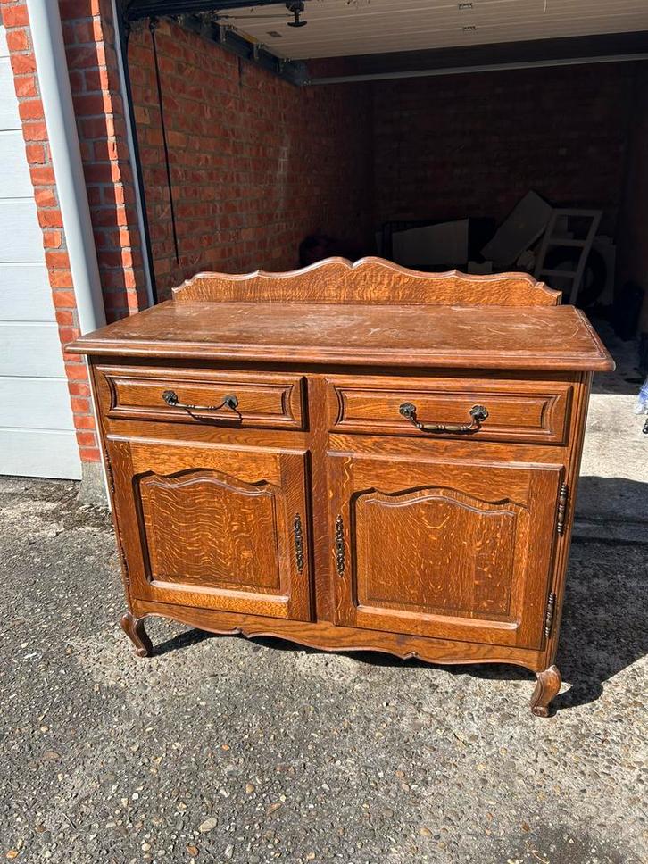 Massief houten vintage kast/dressoir, Antiek en Kunst, Antiek | Meubels | Kasten, Ophalen