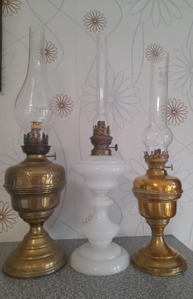 3 Petroleumlampen, Antiquités & Art, Antiquités | Éclairage, Enlèvement ou Envoi