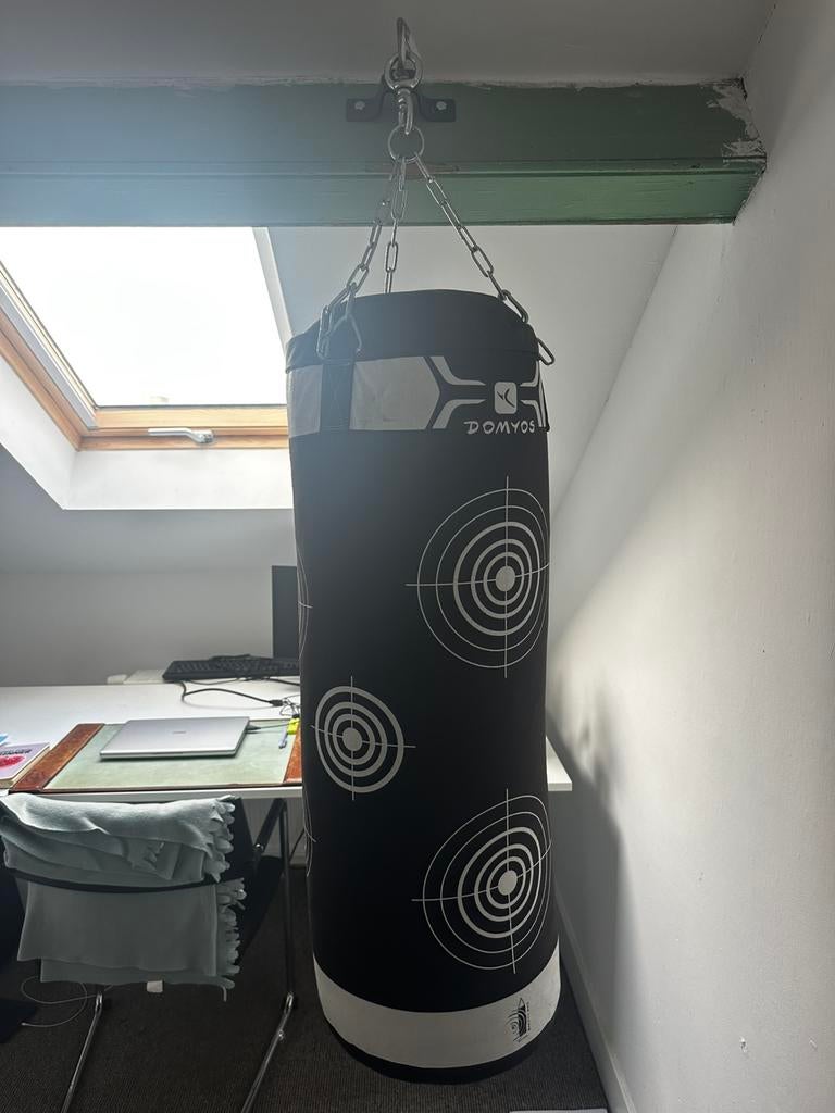 Domyos Bokszak + handschoenen, Enlèvement, Comme neuf, Sac de boxe