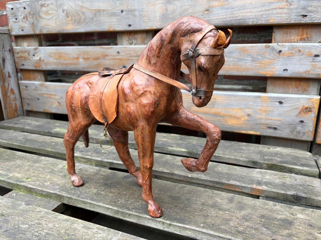 Vintage Leren Paard, Ophalen of Verzenden
