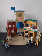 Vintage Fisher-Price Cowboy dorp met figuren, Ophalen, Gebruikt, Speelset
