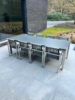 Joli design RSV tuinset,tafel en 8 stoelen,zeer goede staat, Ophalen, Inox, Tuinset, Eettafel