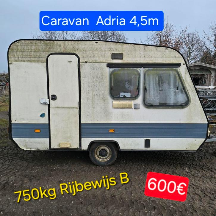 Caravan Adria 750kg Rijbewijs B foodtruck wisselstukken bouw, Caravans en Kamperen, Caravanaccessoires, Ophalen