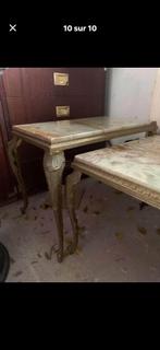 Lot de 3 tables d’appoint style Louis XV – Marbre véritable, Antiquités & Art, Enlèvement