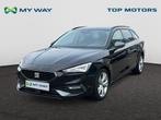 Seat Leon ST FR*AUTOMAAT*110PK*CARPLAY*GPS*SENSOREN*TOPWAY.B, Auto's, Automaat, Navigatiesysteem, Leon, Zwart