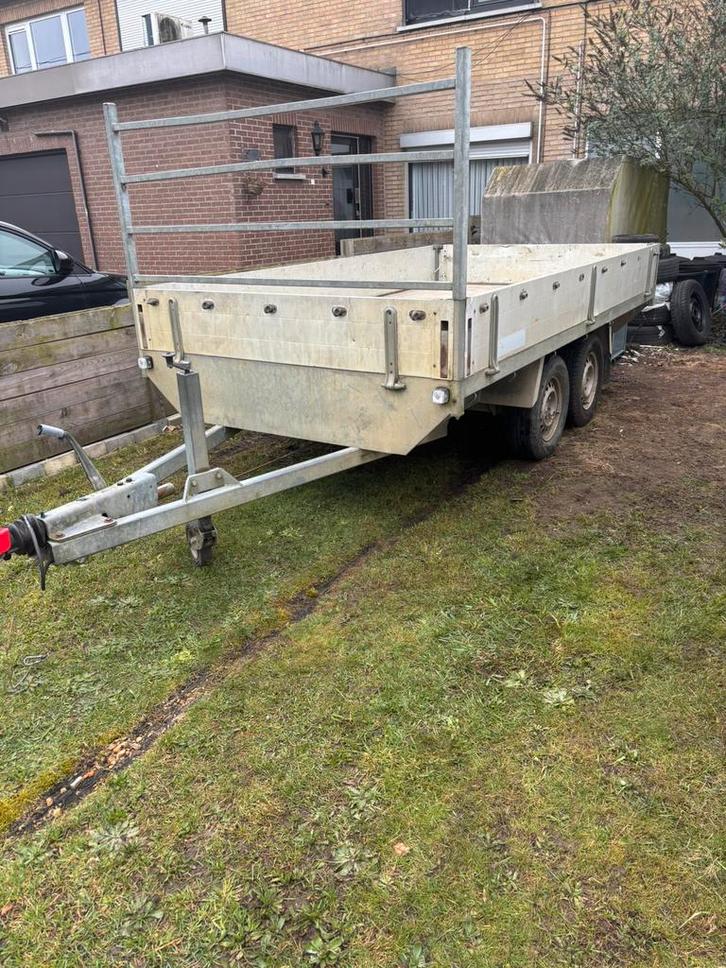 Anssems dubbelas 2000kg, Autos : Divers, Remorques, Utilisé, Enlèvement