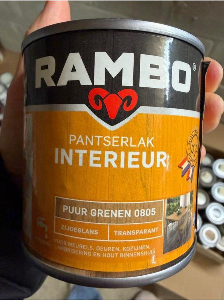 Transparante binnenbeits allerlei kleuren 0,25liter, Ophalen of Verzenden, Nieuw, Beits