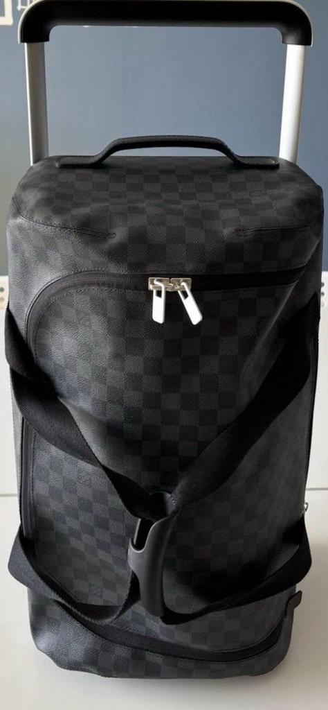 Louis Vuitton Soft Duffle Horizon Damier Graphite 2R 55 Gray, Ophalen, 40 tot 60 cm, Wieltjes, 20 tot 30 cm