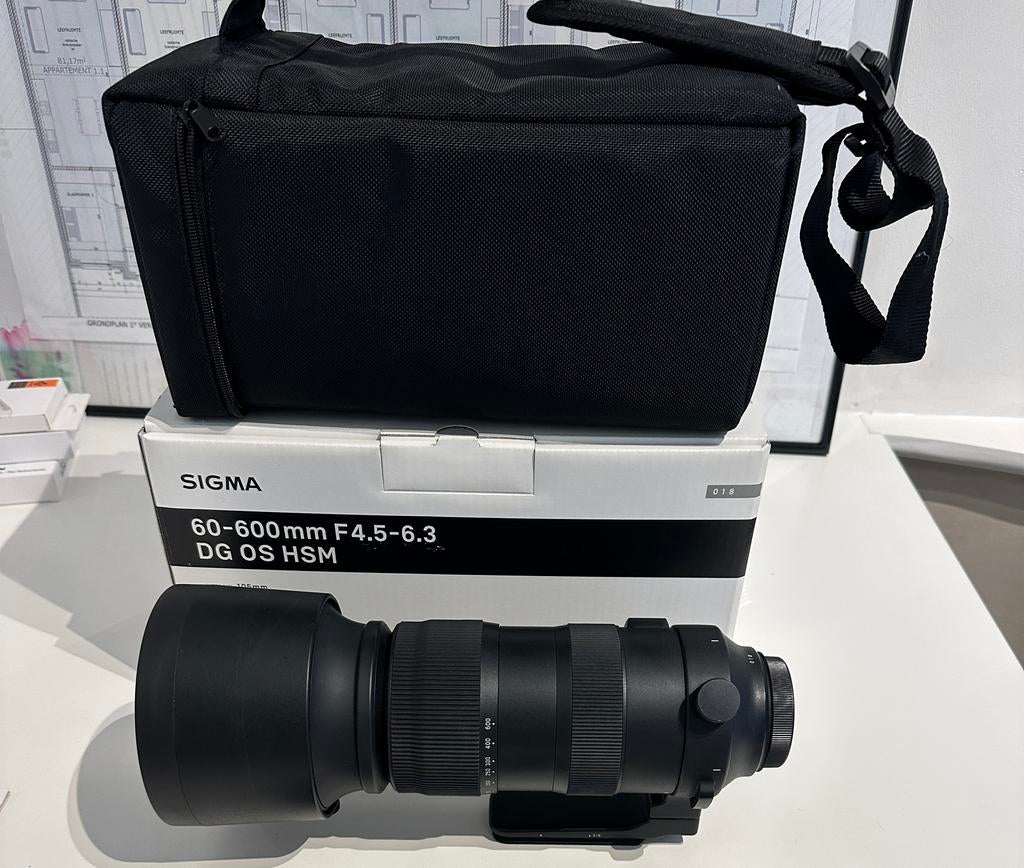 Sigma 60-600 Sport voor Canon met extender en dock, Ophalen, Gebruikt, Telelens, Zoom