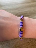 Clay beaded bracelet - purple star, Handtassen en Accessoires, Kindersieraden, Nieuw, Armband, Verzenden