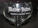 Ancien verre à bière "Brouwerij Vanderlinden" Halle "Diable-, Collections, Marques de bière, Autres marques, Enlèvement ou Envoi